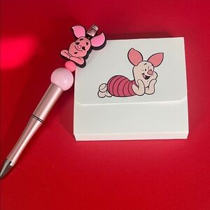 Disney Piglet Notepad/pen set. $12. Discount S/H